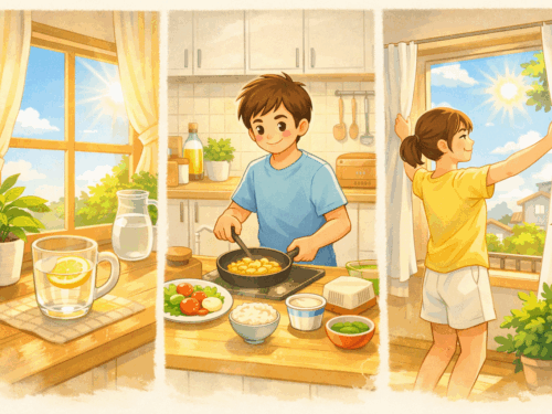 🕒 夏の疲れをため込まない：今日から始める「朝の猛暑対策」ルーティン